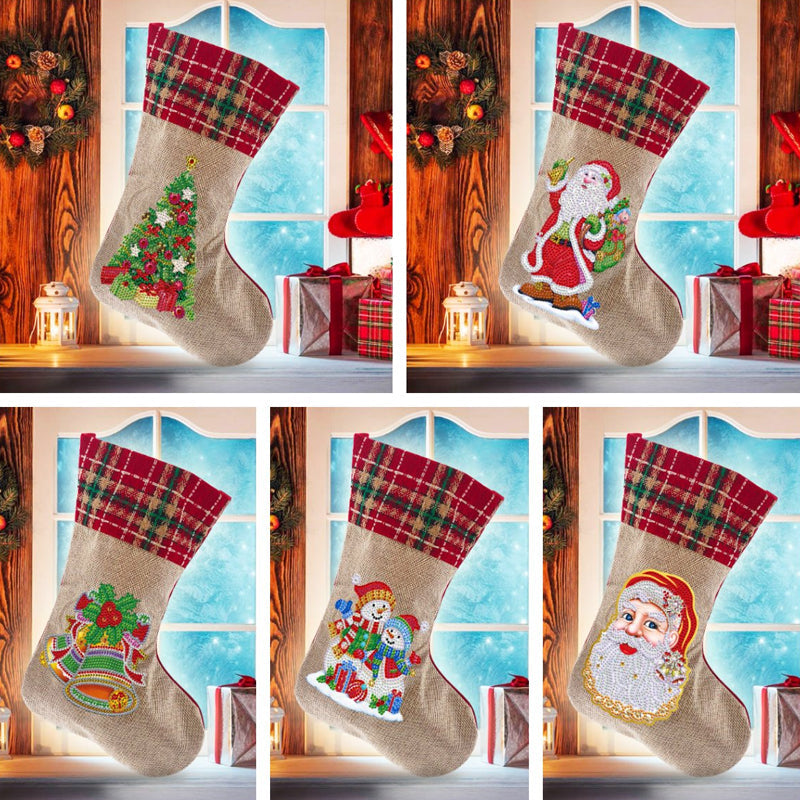 BowLift | Diamond Painting Xmas Rhinestone Sock Embroidery Mosaic Gift Bag
