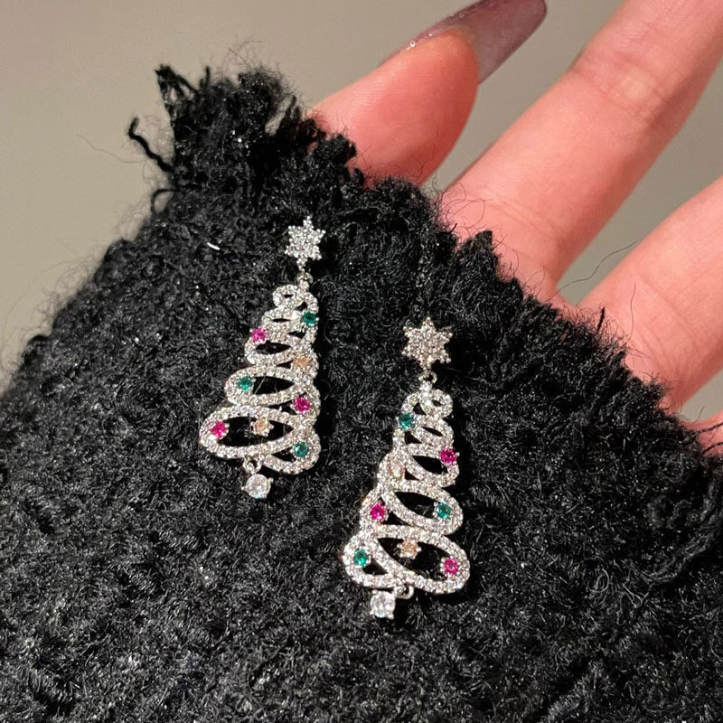 BowLift | Shiny Christmas tree earrings