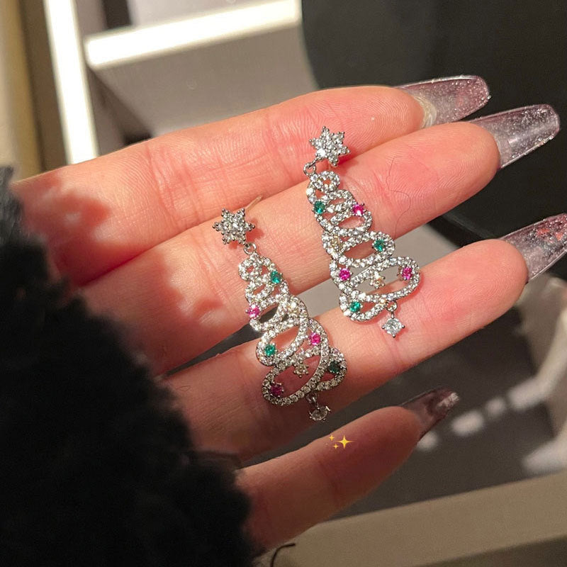 BowLift | Shiny Christmas tree earrings