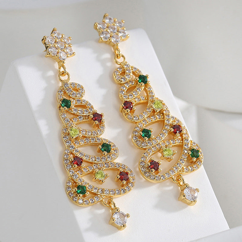 BowLift | Shiny Christmas tree earrings