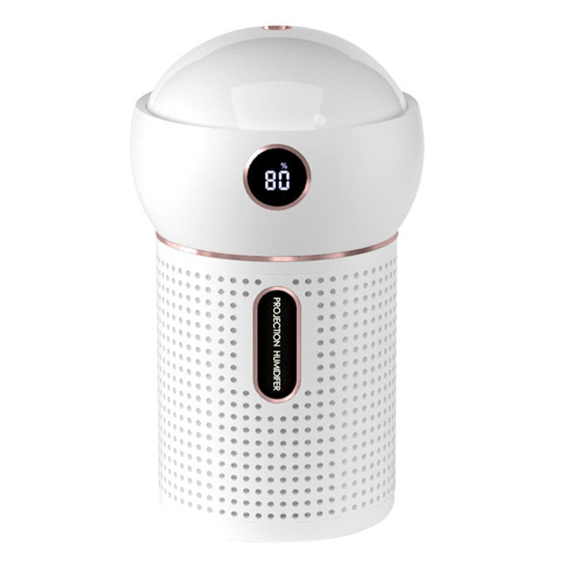 BowLift | 3-in-1 Portable Rechargeable Mini Humidifier, with 360° Dynamic Projection & Night Light, for Home, Office & Party