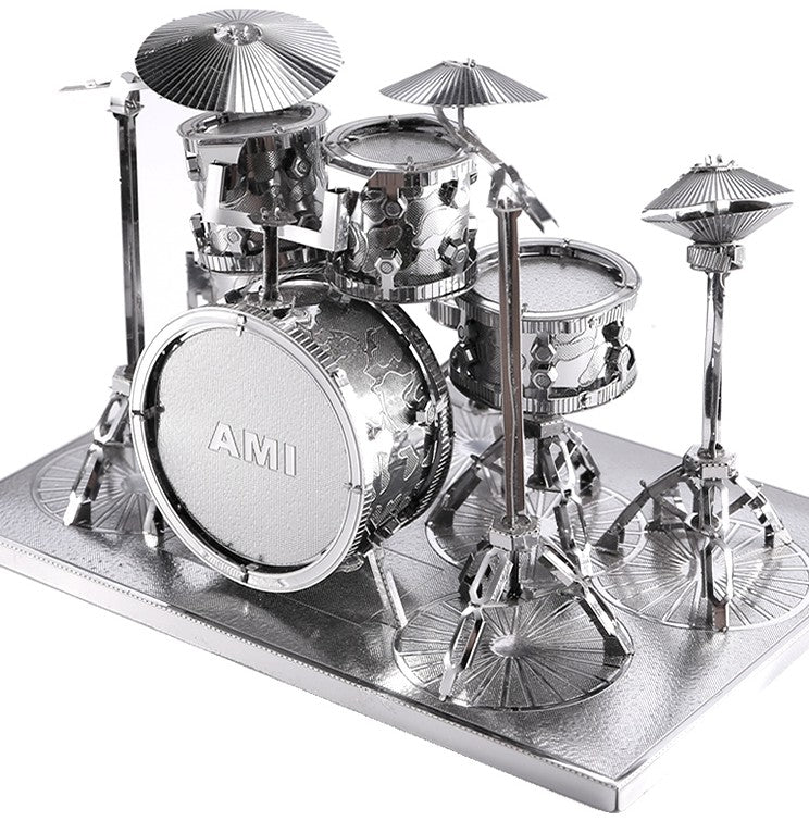 BowLift | 3D Metal Craft Cast Drum Set Puzzle, with Sophisticated Laser Cut, Best Gift for Kids and DIY Fan