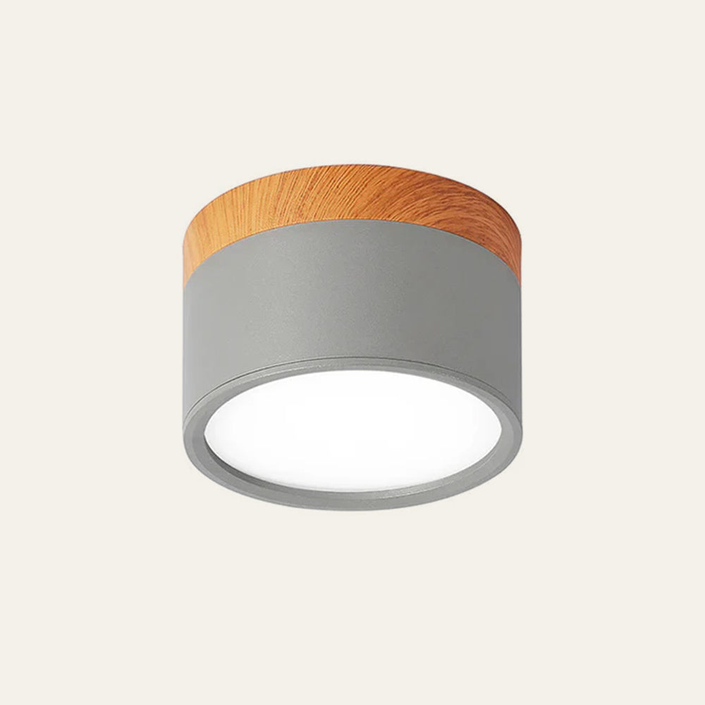 BowLift | Ceiling Light with Pink Flush Wood Finish