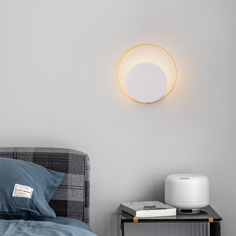 BowLift | Modern Minimalist Iron Circle Ring 1-Light Wall Sconces Lamp For Bedroom