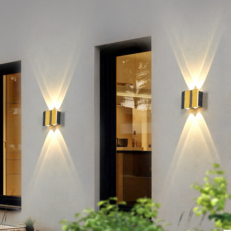 BowLift | Modern Light Luxury Golden Aluminium Outdoor Waterproof Terrace LED Wall Light Lamp