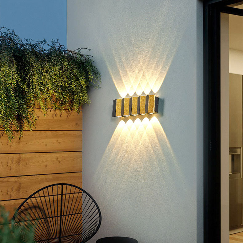 BowLift | Modern Light Luxury Golden Aluminium Outdoor Waterproof Terrace LED Wall Light Lamp