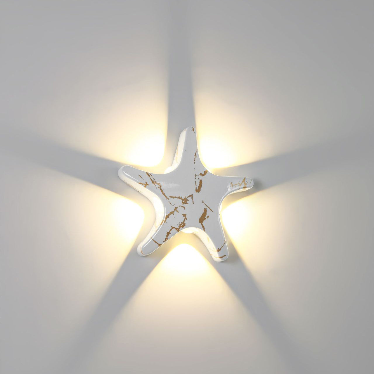 BowLift | Contemporary Simplicity Aluminum Starfish Design LED Waterproof Wall Lantern Lamp for Outdoor Terrace