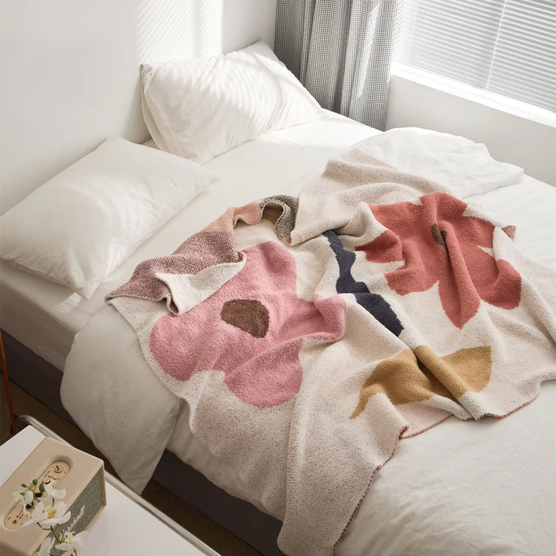 BowLift | Bohemian Flower Knitted Throw Blanket