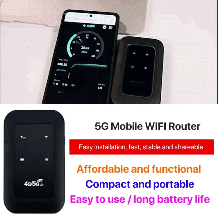 BowLift | Portable 5G WiFi Router – High-Speed Mobile Wireless Internet Hotspot