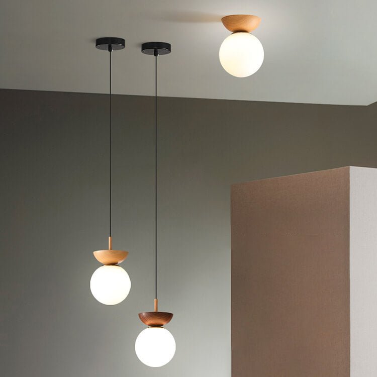 BowLift | Hikari Japanese LED Ceiling Light – Minimalist Wooden Frame Zen Lamp