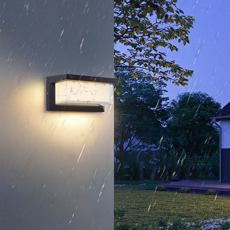 BowLift | Modern Minimalist Solar Rectangle PC LED Outdoor Wall Light Lamp For Outdoor Patio