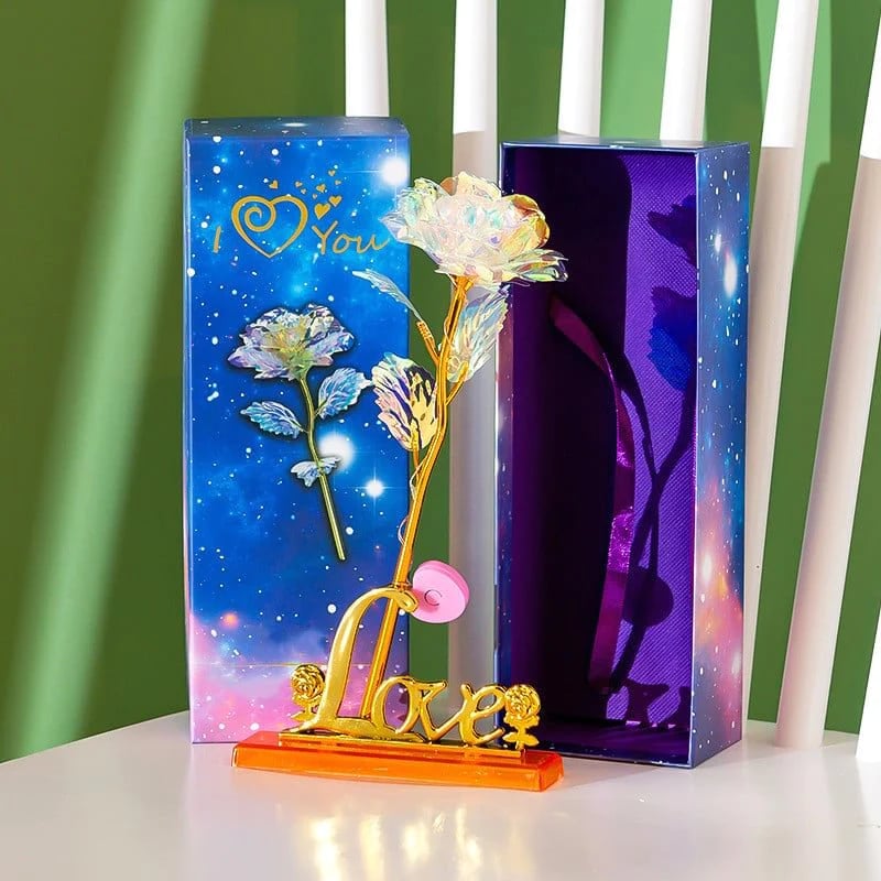 BowLift | For the Gift to Your Loved Ones - Colorful Glass Rose