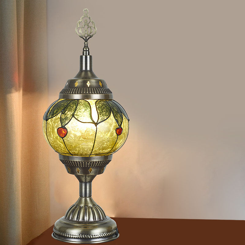 BowLift | Traditional Tiffany romantic oval iron enameled 1-light table lamp for the bedroom