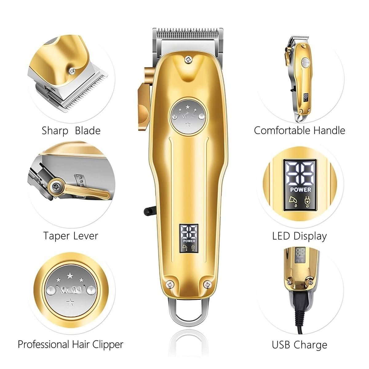 BowLift | Cordless Hair Clipper with LED Display for Precise Styling