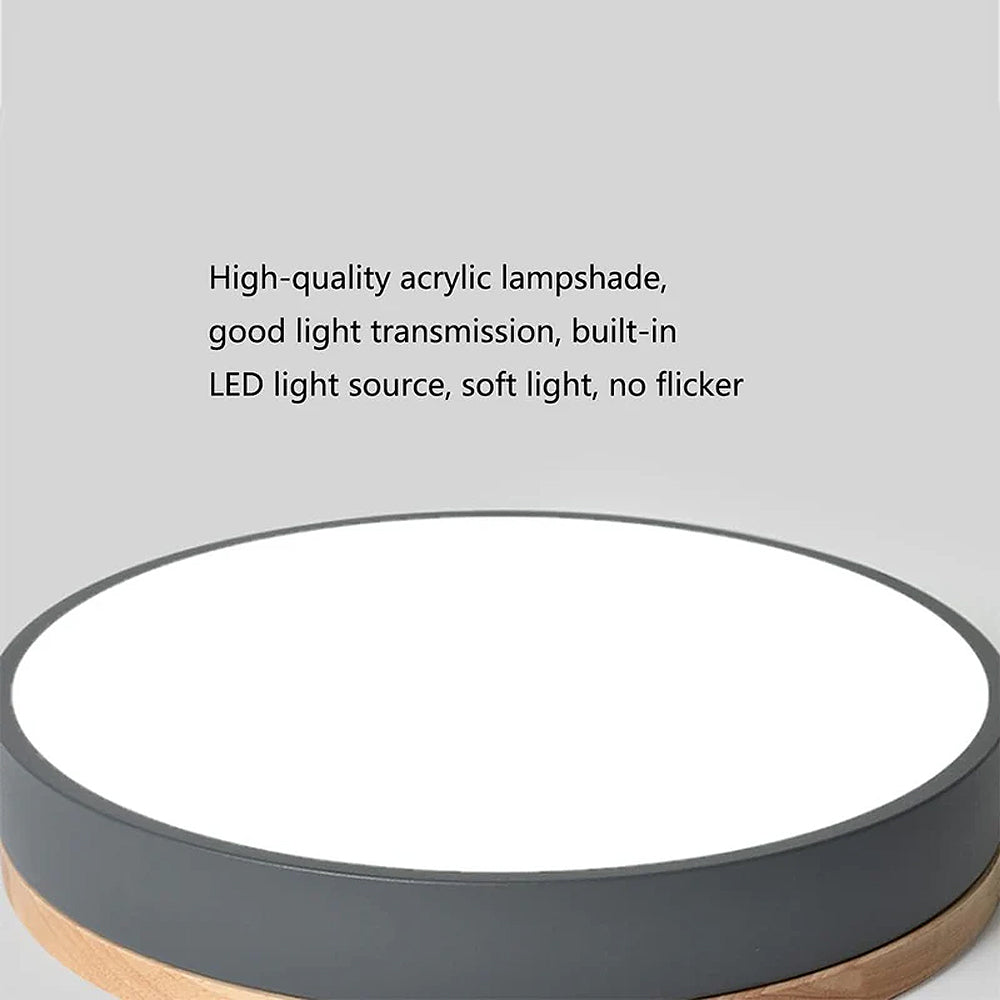 BowLift | Ceiling Light Modern Wood LED Flush Fitting