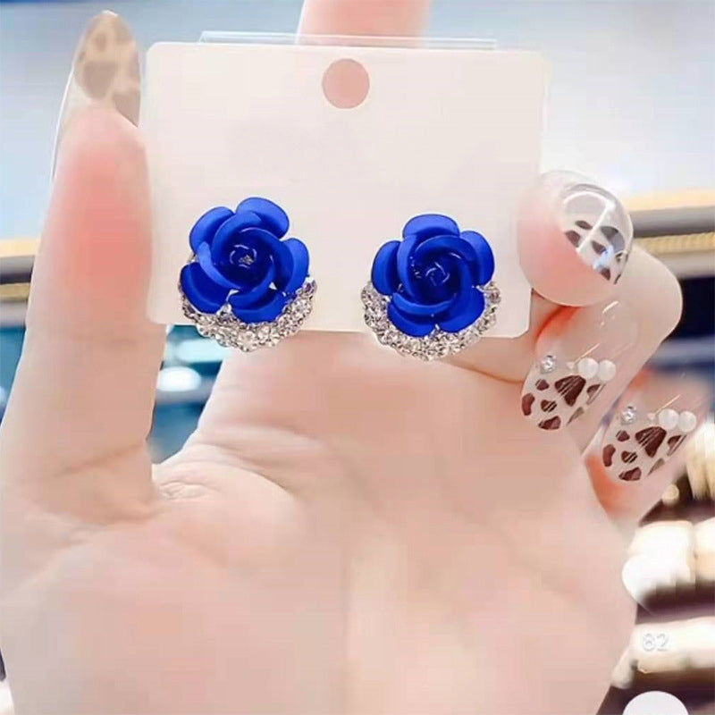BowLift | Blue Rose Stud Earrings