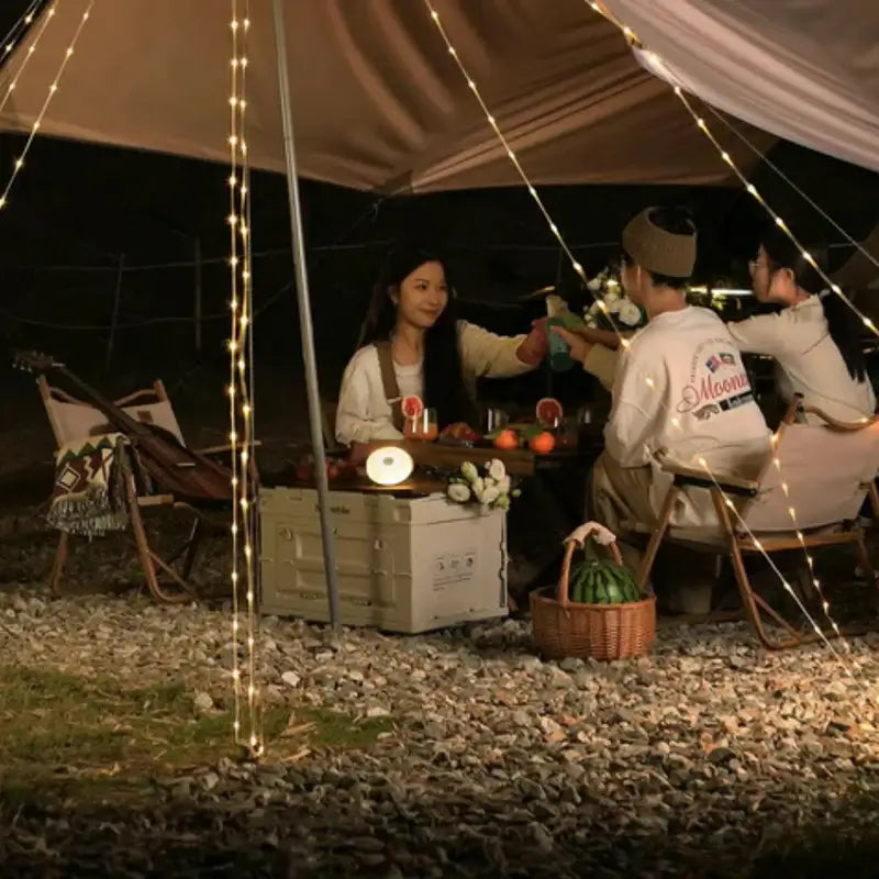 BowLift | 4 in 1 Camp Light – Portable Camping Lantern, String Lights with 8 Lighting Modes, Rechargeable Power Bank for Outdoor Adventures