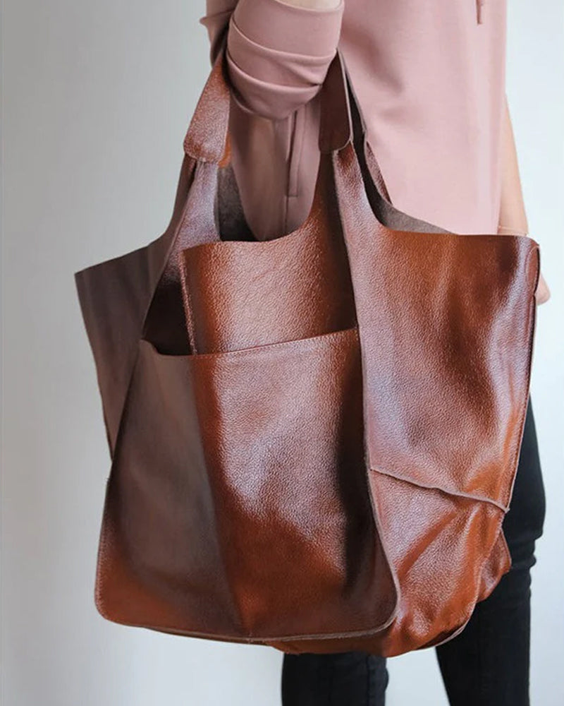 BowLift | Chic & Sustainable Leather Bag with Large Capacity - Elegant, Versatile Women's Handbag