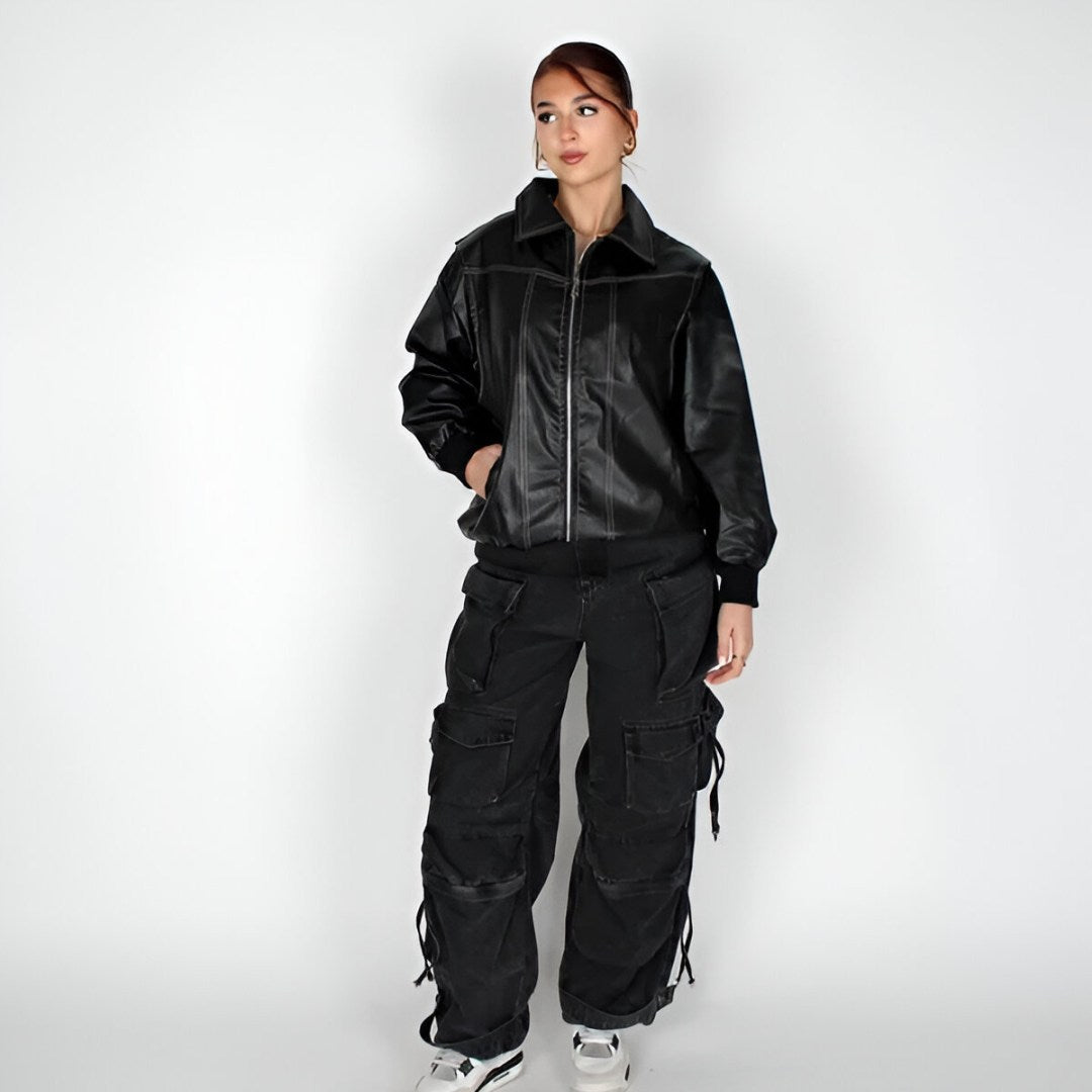 Urban Elegance Vegan Leather Jacket