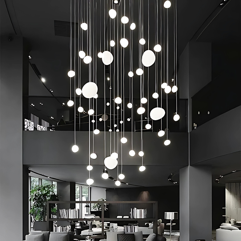 BowLift | Elegant Glass Pebble Pendant Light