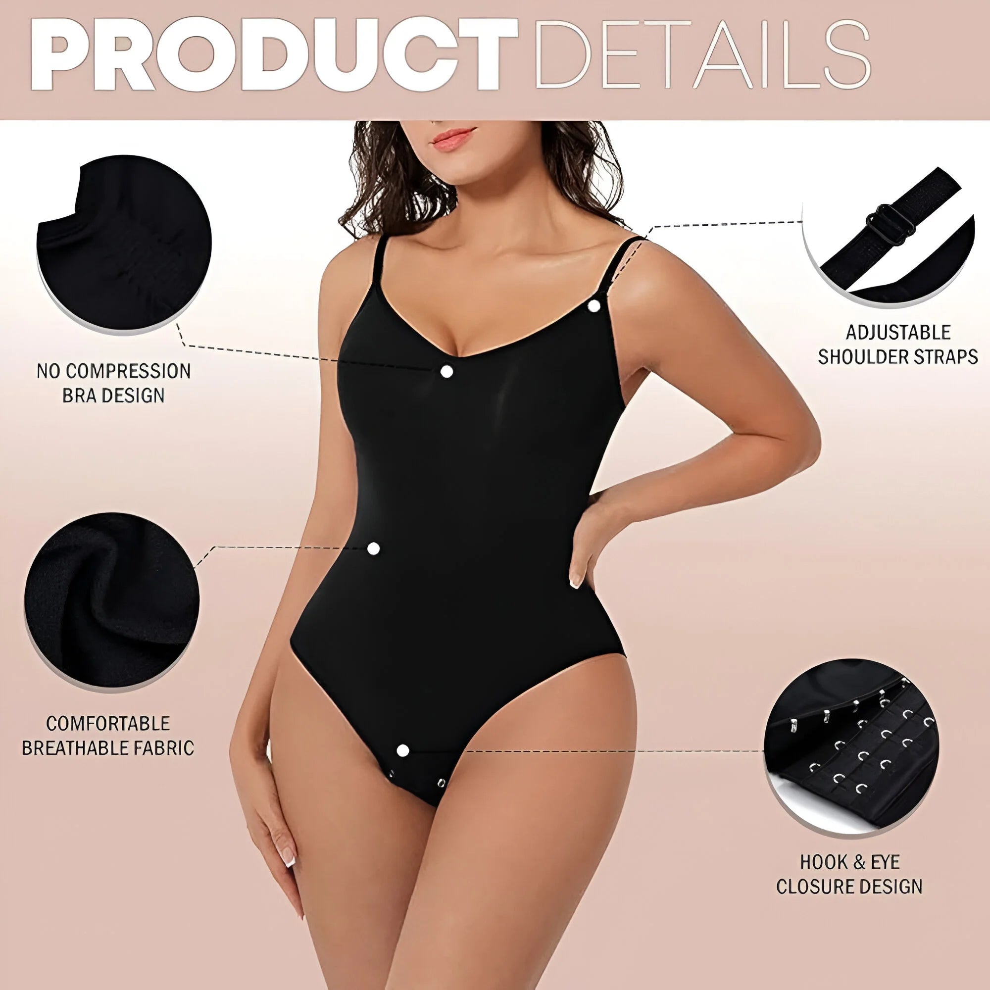 Contoura – Seamless Shapewear Bodysuit 3D Neckline