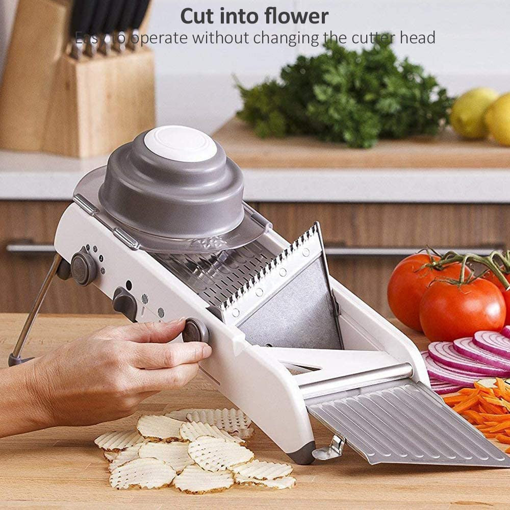 BowLift | Professional Mandoline Vegetable Slicer – Adjustable 304 Stainless Steel Blades for Precision Cutting