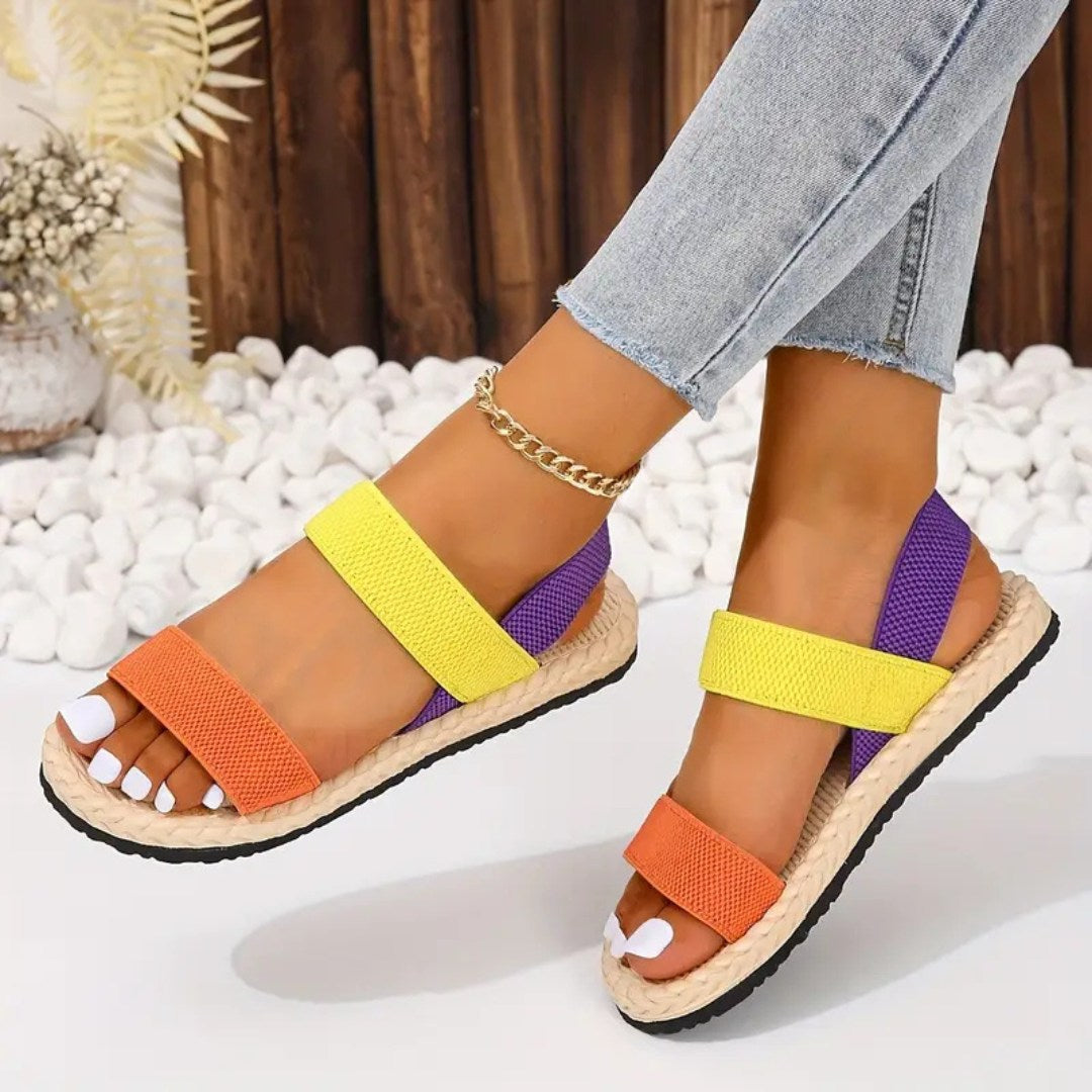 Solero – Colorblock Espadrille Strap Sandals