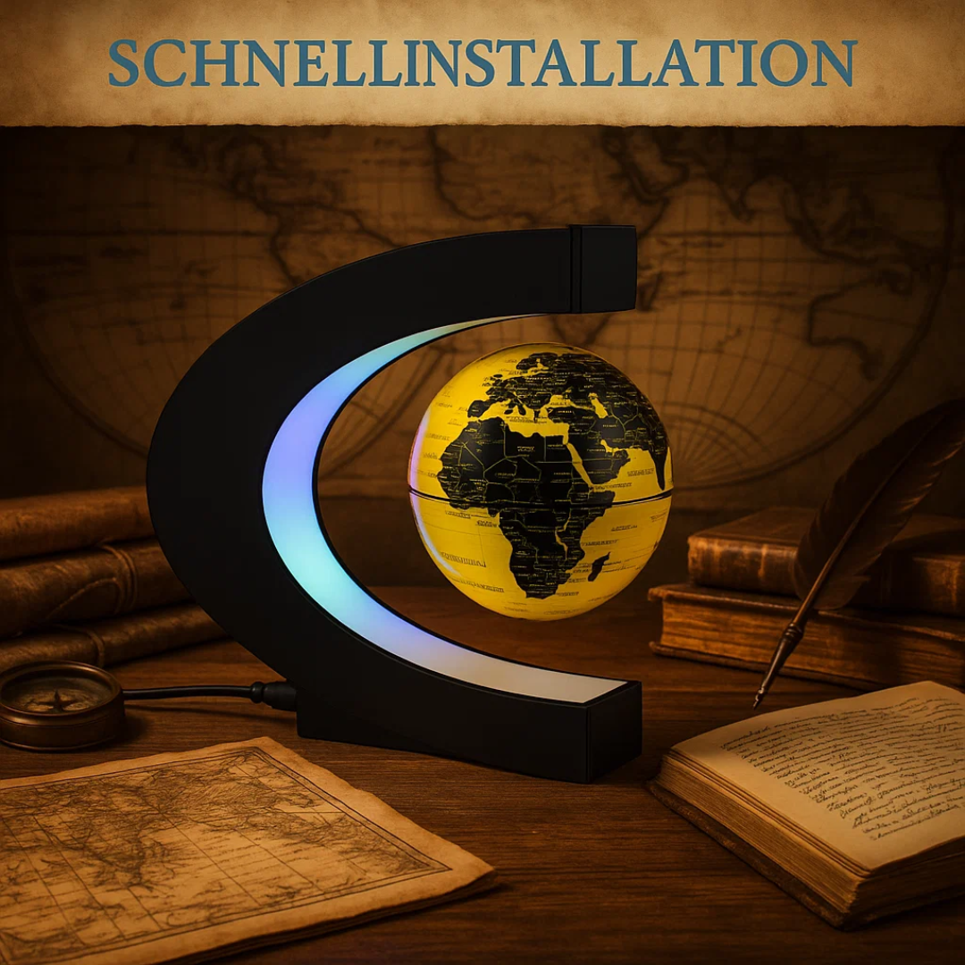 BowLift | AstroGlobe LED World Globe – Floating Globe Lamp with Magnetic Suspension