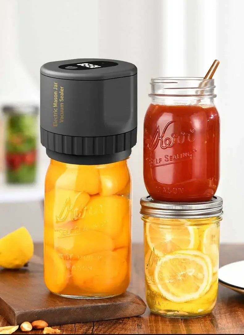BowLift | Cordless Mason Jar Vacuum Sealer Kit – Wide Mouth Food Preservation System with Airtight Electric Seal