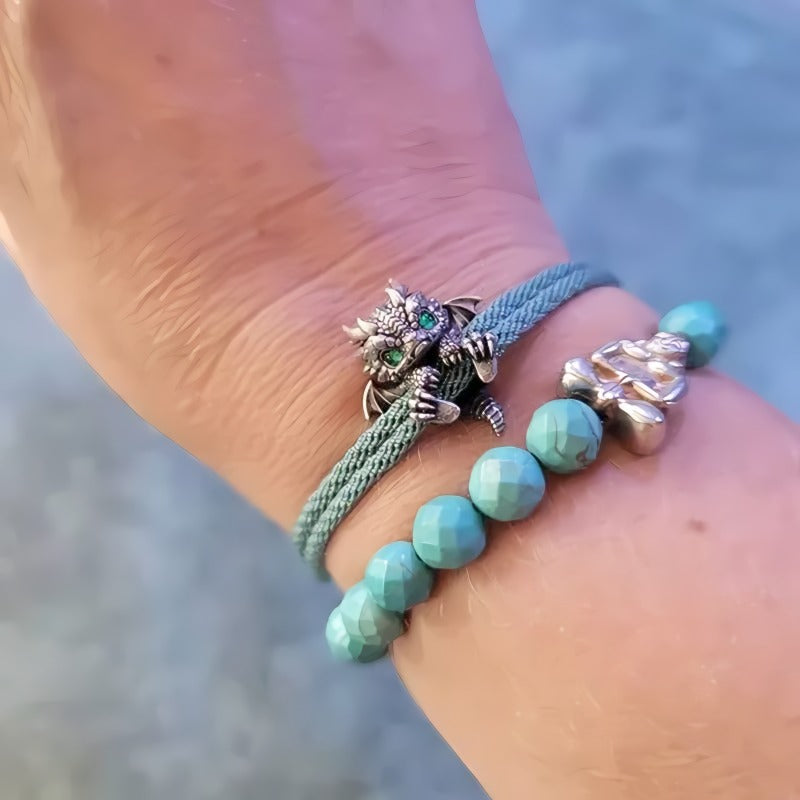 BowLift | Cute Silver Dragon Bracelet