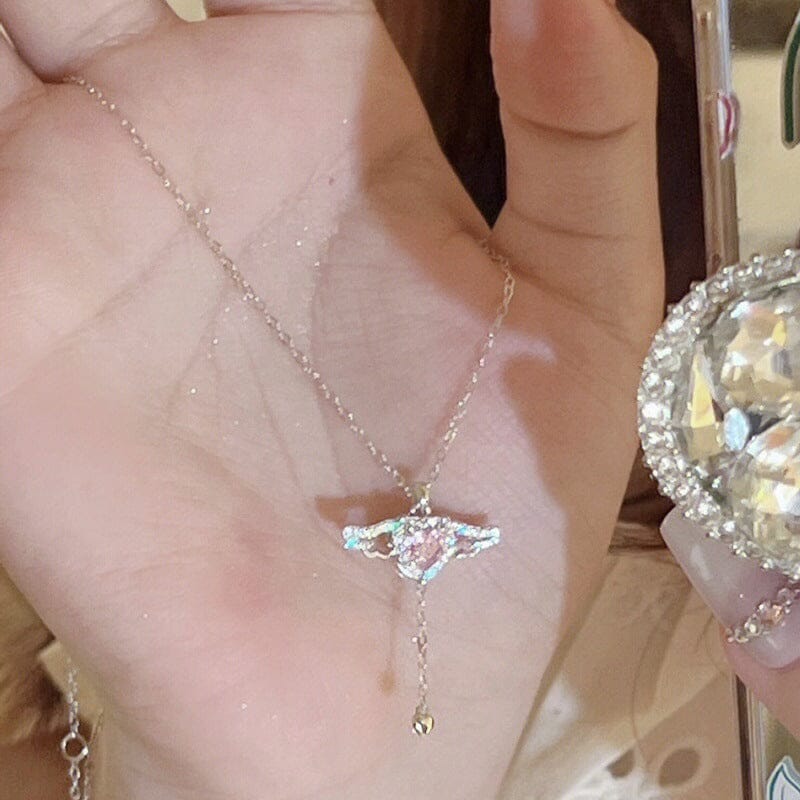 BowLift | Pink Angel Wings Necklace