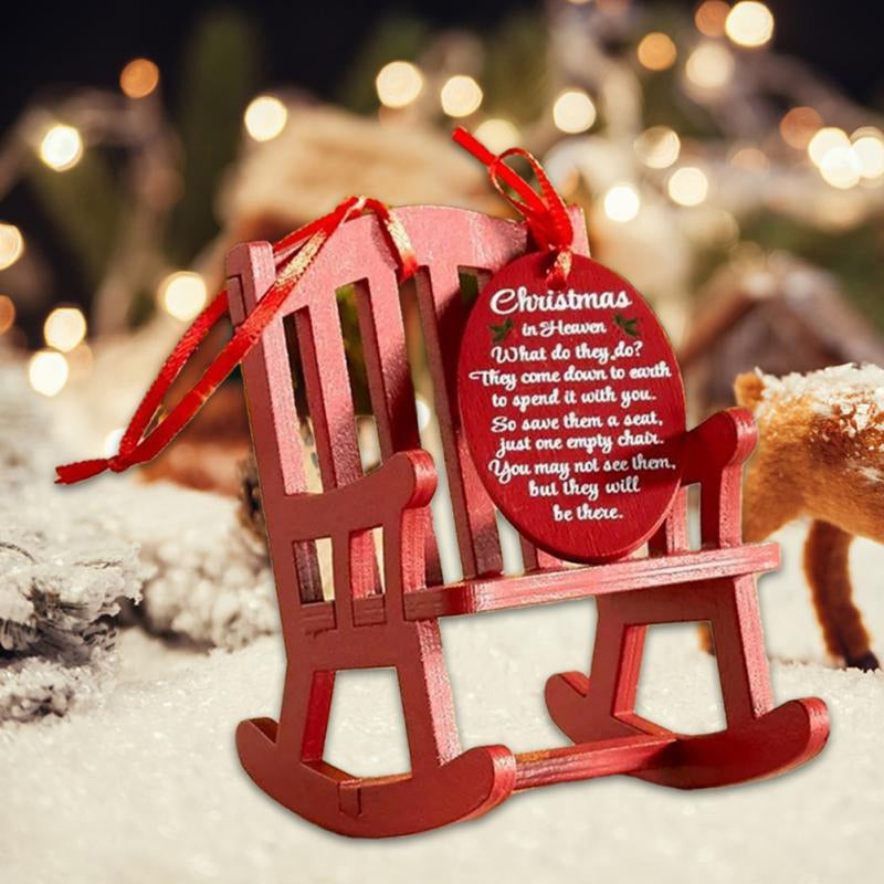BowLift | Christmas Wooden Craft Small Rocking Chair Ornament