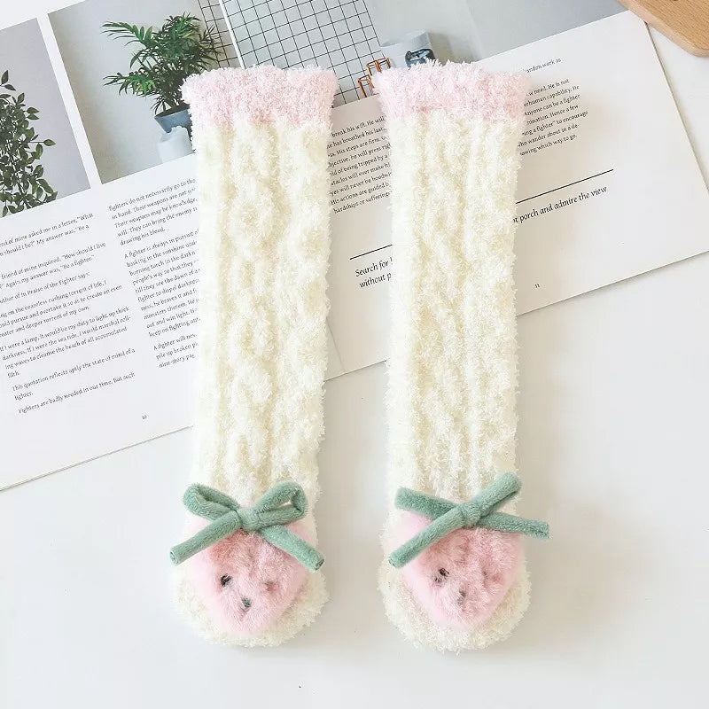 BowLift | Baby Winter Fluffy Fuzzy Slipper Socks
