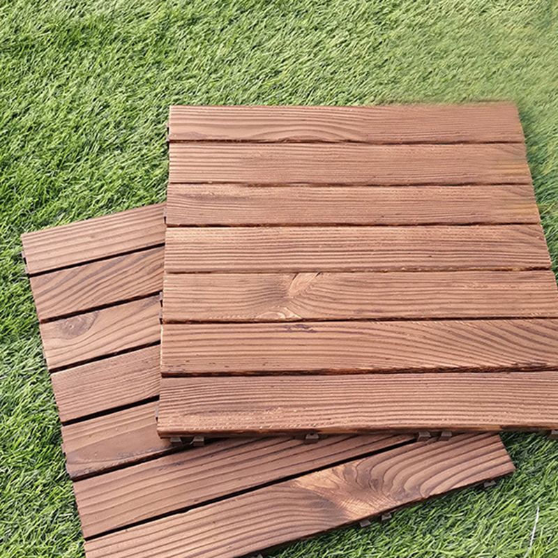 BowLift | 7-Slat Square Wood Floor Tiles Click Installation Outdoor Floor Tiles