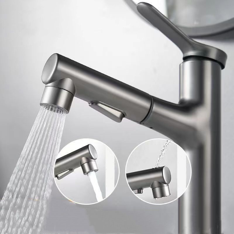 BowLift | Vessel Sink Faucet Contemporary Pull-out Tap with Swivel Spout