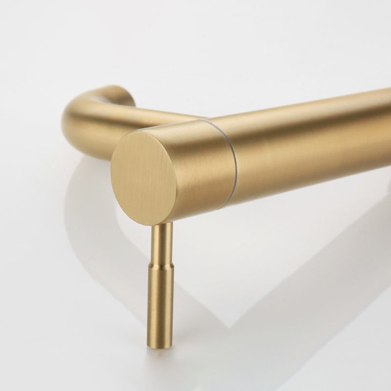 BowLift | Round Single Handle Bathroom Faucet Single Hole Sink Faucet in Brushed Gold