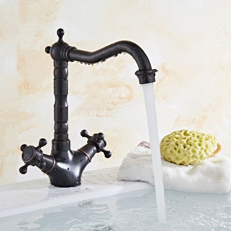 BowLift | Industrial Widespread Bathtub Faucet with Cross Handles Sink Faucet