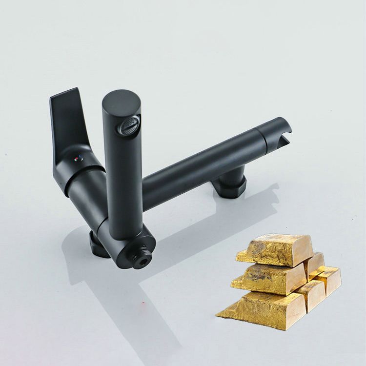 BowLift | Lever Handle Bathtub Faucet Wall Mount Shower Hose Swivel Spout Bathtub Filling with Hand Shower