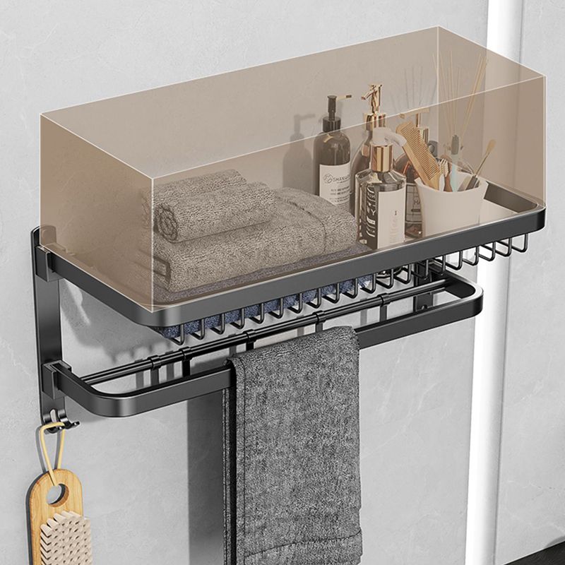 BowLift | Minimalist black bathroom accessory set paper holder towel bar bathroom hardware set