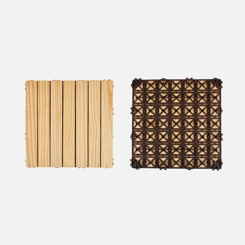 BowLift | 7-Slat Square Wood Terrace Tiles Laying Pattern Outdoor Terrace Tiles