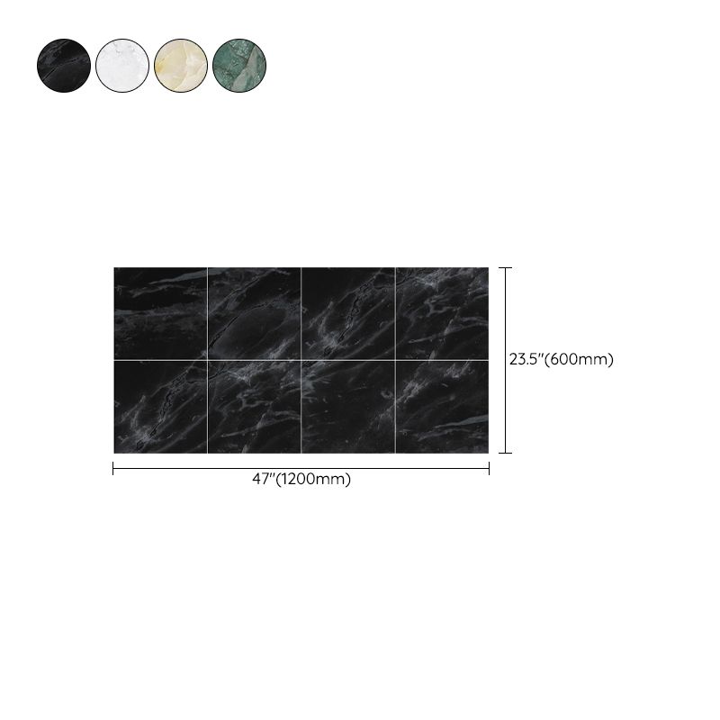 BowLift | Peel and Stick Vinyl Floor Dark Gloss Vinyl Floor with Square Edge