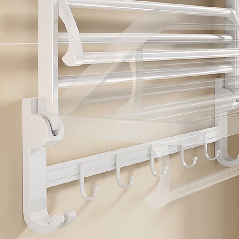 BowLift | White Bathroom Accessory Set Contemporary Aluminum Bathroom Accessory Kit with Towel Holder