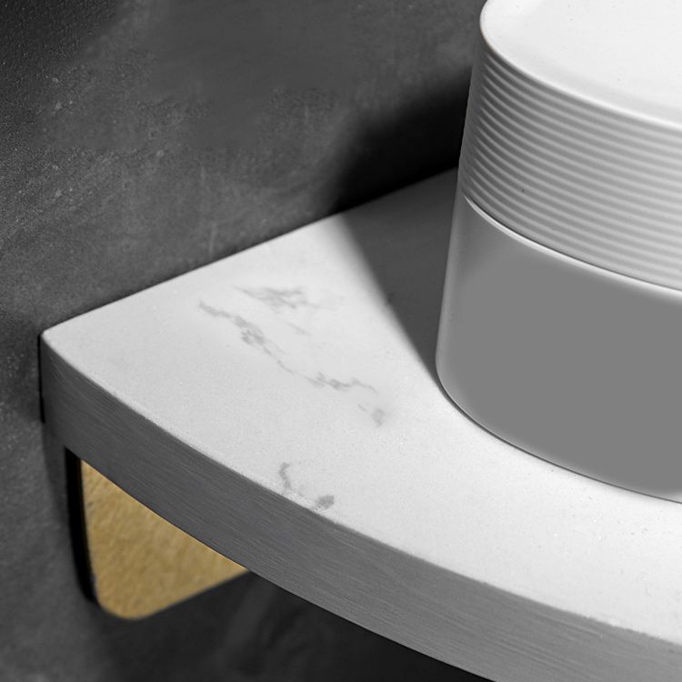 BowLift | Aluminum Bathroom Accessory Set 4 cm high Marble Bath Shelf