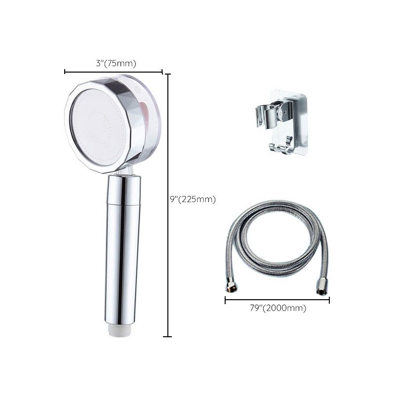 BowLift | Contemporary Shower Head Combination Hand Shower Plastic Wall Mount Silver Shower Head