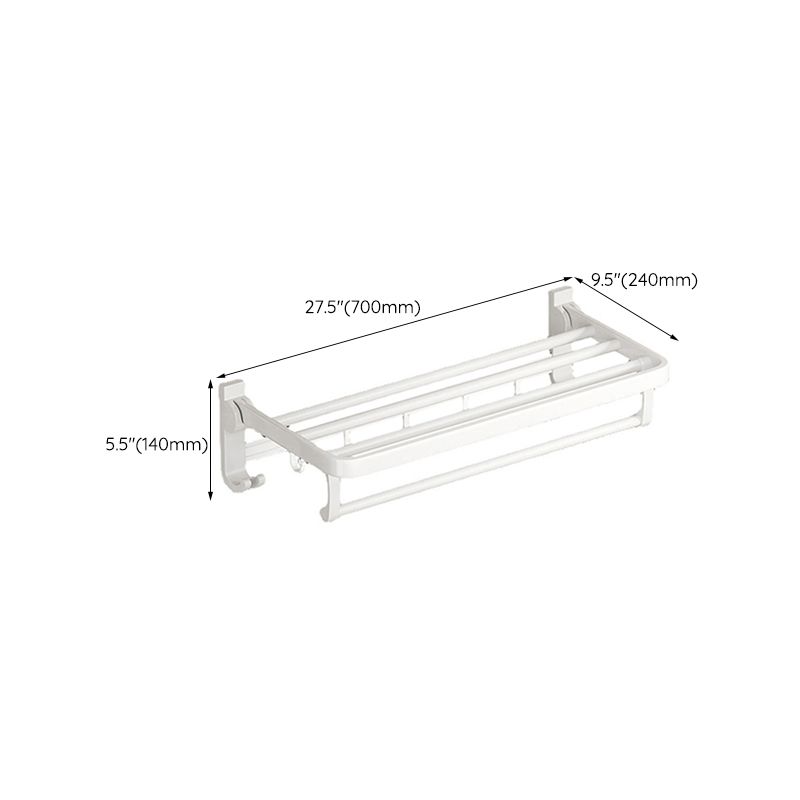 BowLift | White Bathroom Accessory Set Contemporary Aluminum Bathroom Accessory Kit with Towel Holder