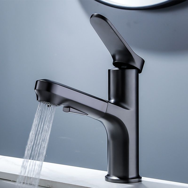 BowLift | Vessel Sink Faucet Modern Pull-Out Bathroom Faucet with One Lever Handle