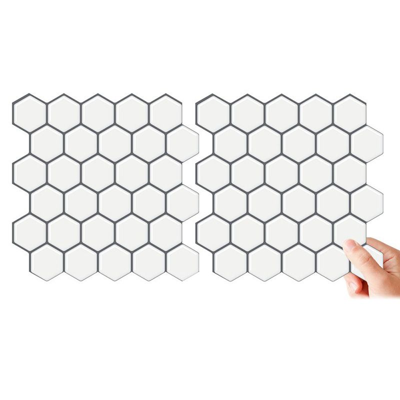 BowLift | Peel and Stick Wall Tile Waterproof Hexagonal PVC Peel and Stick Wall Tile