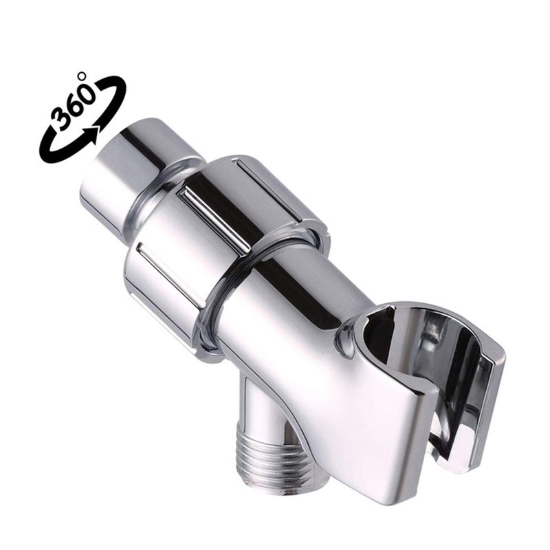 BowLift | Round Handheld Shower Head in Silver Leak-Resistant Wall-Mounted Shower Head