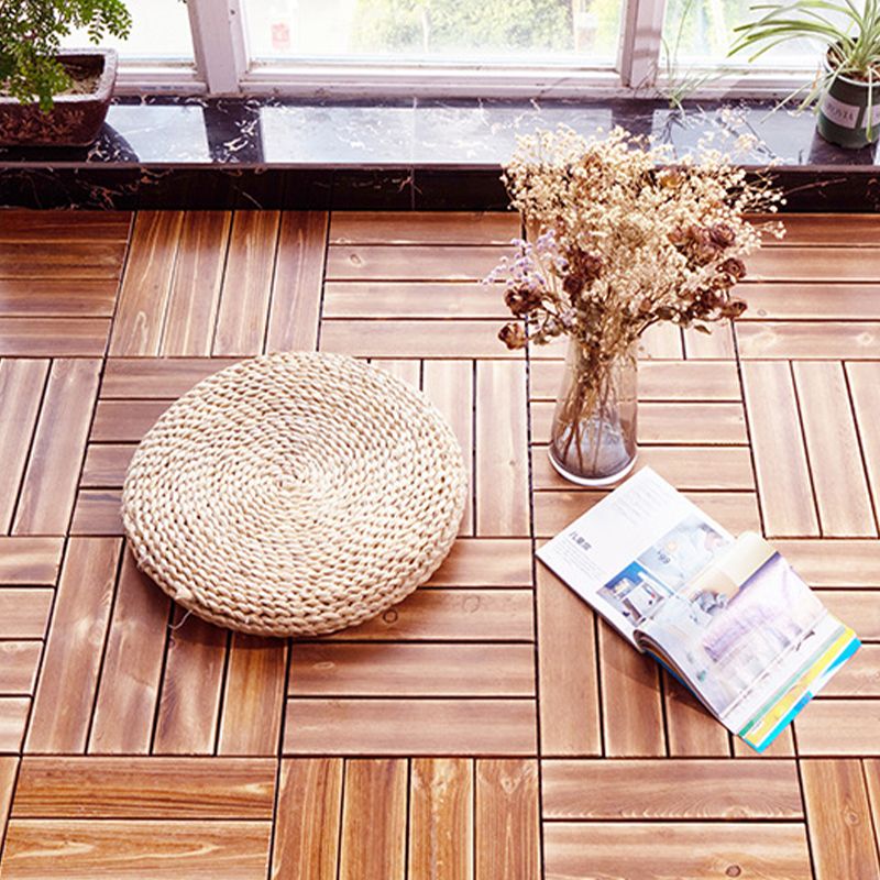 BowLift | Pine Floor Tile Water Repellent Click-Lock Traditional Wood Floor for Living Room