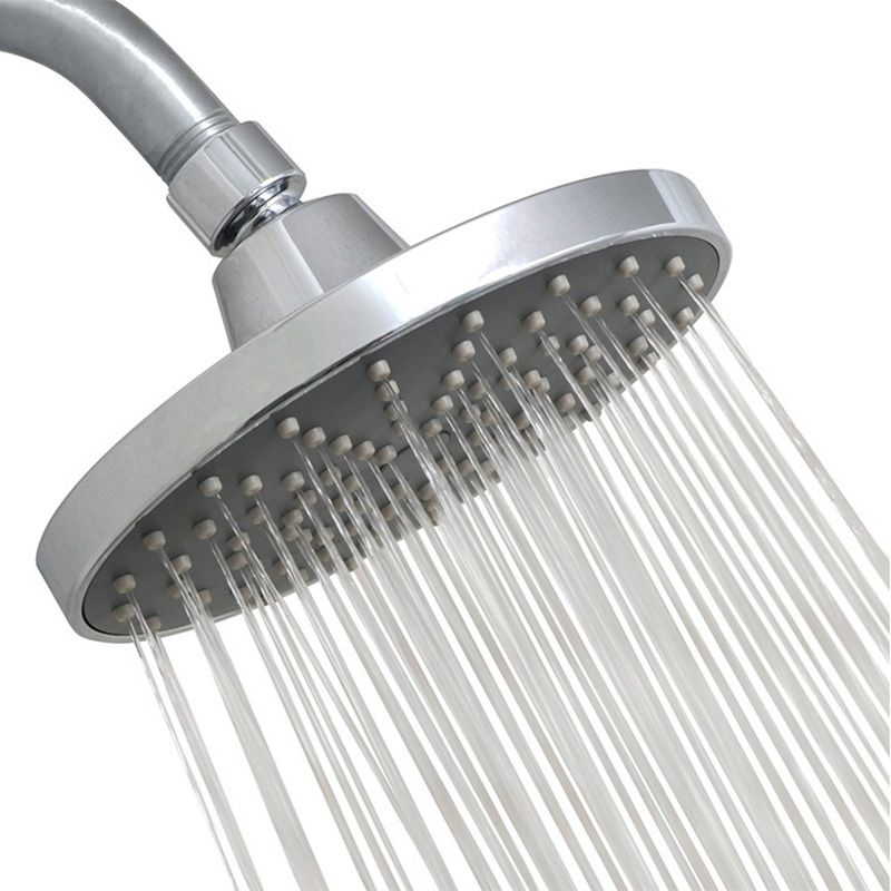 BowLift | Round Fest Showerhead Silver Single Jet Wall Mount Showerhead